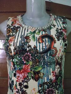 Vibrant Floral Print Sleeveless dress 👗