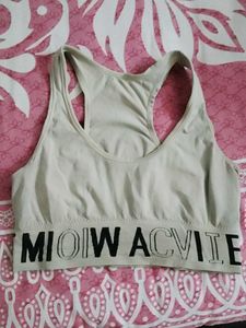 161.Cream Sports Bra