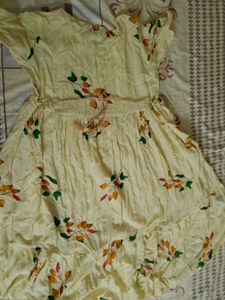 Elegant Cream Floral Print Gown