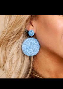 Woven Square Drop Earrings🩵