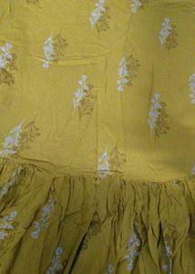 Yellow Printed Kurta