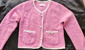 (Made In Korean) Pink Knit Cardigan