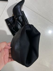 Chic Black Faux Leather Thigh-High Boots