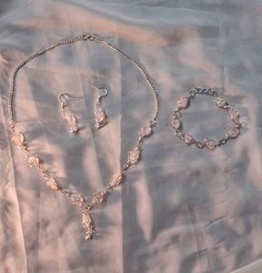 Crystal Wire Wrapped Handmade Jewelry Set