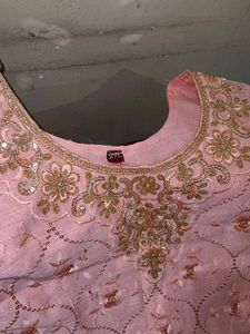 Beautiful Peach Embellished Gown