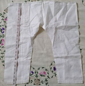 White Cotton Pajama Pants