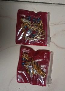 Sparkling Beaded Necklace &amp; Earring Set of 2