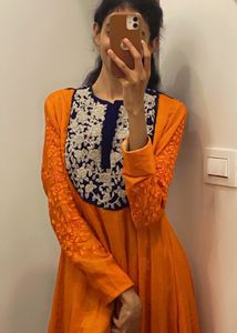 Salwar In Orange / Kurti / Anarkali