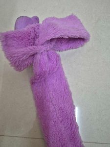 Cute Purple Kitten Plush Scarf