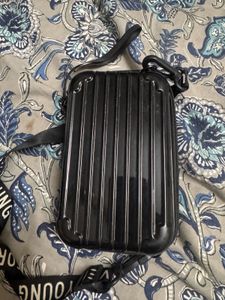 Stylish Black Mini Suitcase Crossbody Bag
