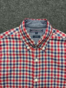 Men's Red &amp; Blue Checkered Casual Shirt