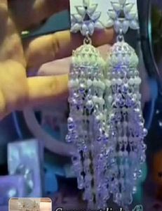 Stylish White Silver Jhumka/Jhumki ....