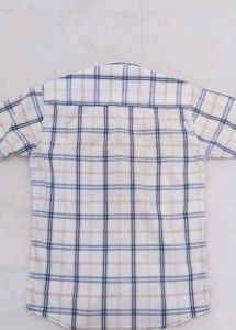 Thomas Cook Premium Men White Blue Checkered shirt