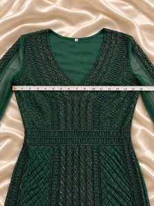 Emerald Green Sequin Bodycon Mini Dress FIX Price