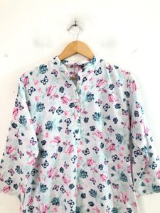 White Printed Kurta(Women’s)