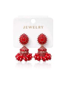combo set of 4 ,Stunning Pink Jhumka Earrings