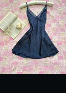 Satin Lace Trim dress