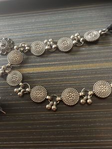 Oxidised Silver Necklace and Earring Set