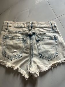 Distressed Denim Shorts