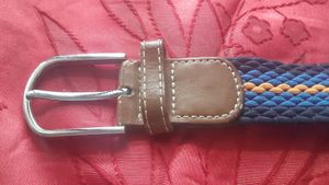 Girls Fashion Braided Belt Blue-Orange Colour