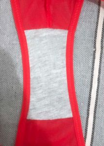 Red Lace Thong Panty