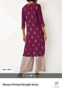 Beautiful Printed Purple Kurta