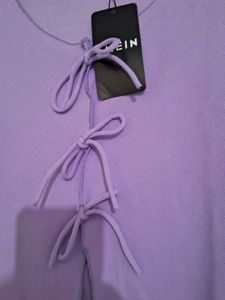Lavender Tie-Front Crop Top