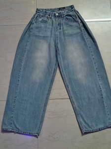 S-BIN JEANS VINTAGE LIGHT WASH WIDE LEG BARREL JEA