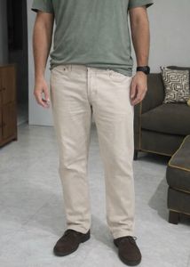 Beige Casual Pants