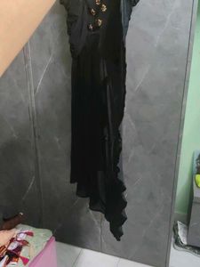 Elegant Black Embroidered Gown