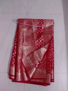 Elegant Red Banarasi Silk Saree