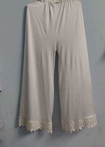 silk satin white plazo net presented fashionable