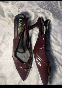 maroon chic bow lavie heels