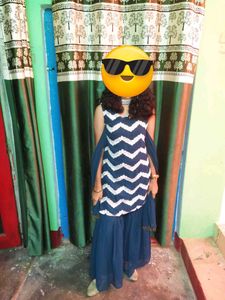 Stylish Blue Ethnic Kurta Set(sharara)