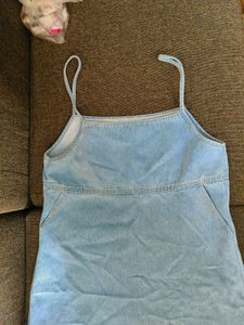 Light Wash Denim Midi Dress
