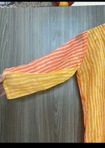 Vibrant Striped Kota kurta