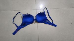 LA SENZA Royal Blue Sensual lace padded Bra