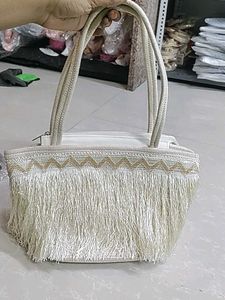 Beaded Fringe Clutch Bag