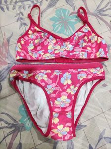 Floral Print Bra &amp; Panty Set