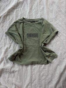 Olive Green Graphic T-Shirt
