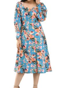 Floral Print Midi Dress