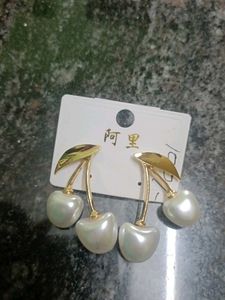 Cute Cherry Pearl Earrings