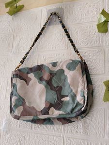 Quilted Camouflage Crossbody Bag