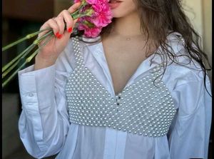 Elegant Pearl Embellished Top
