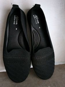 Comfortable Black Memory Foam Flats