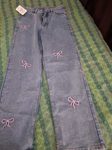 cute bow jeans