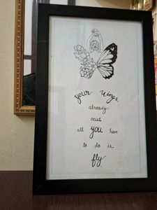 Framed 'Fly' Wall Art *(Hand-drawn)*