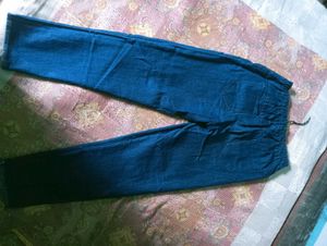 Blue Denim Jeans with 'BANG' Patches