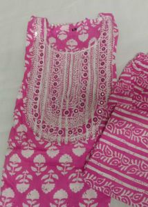 Pink Floral Kurta Set