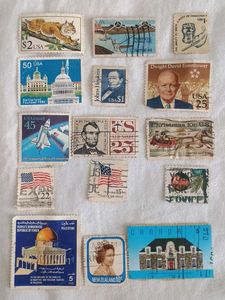 ,15 vintage stamps